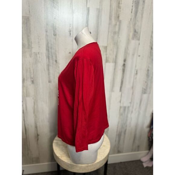 Red long sleeve top - Picture 3 of 5